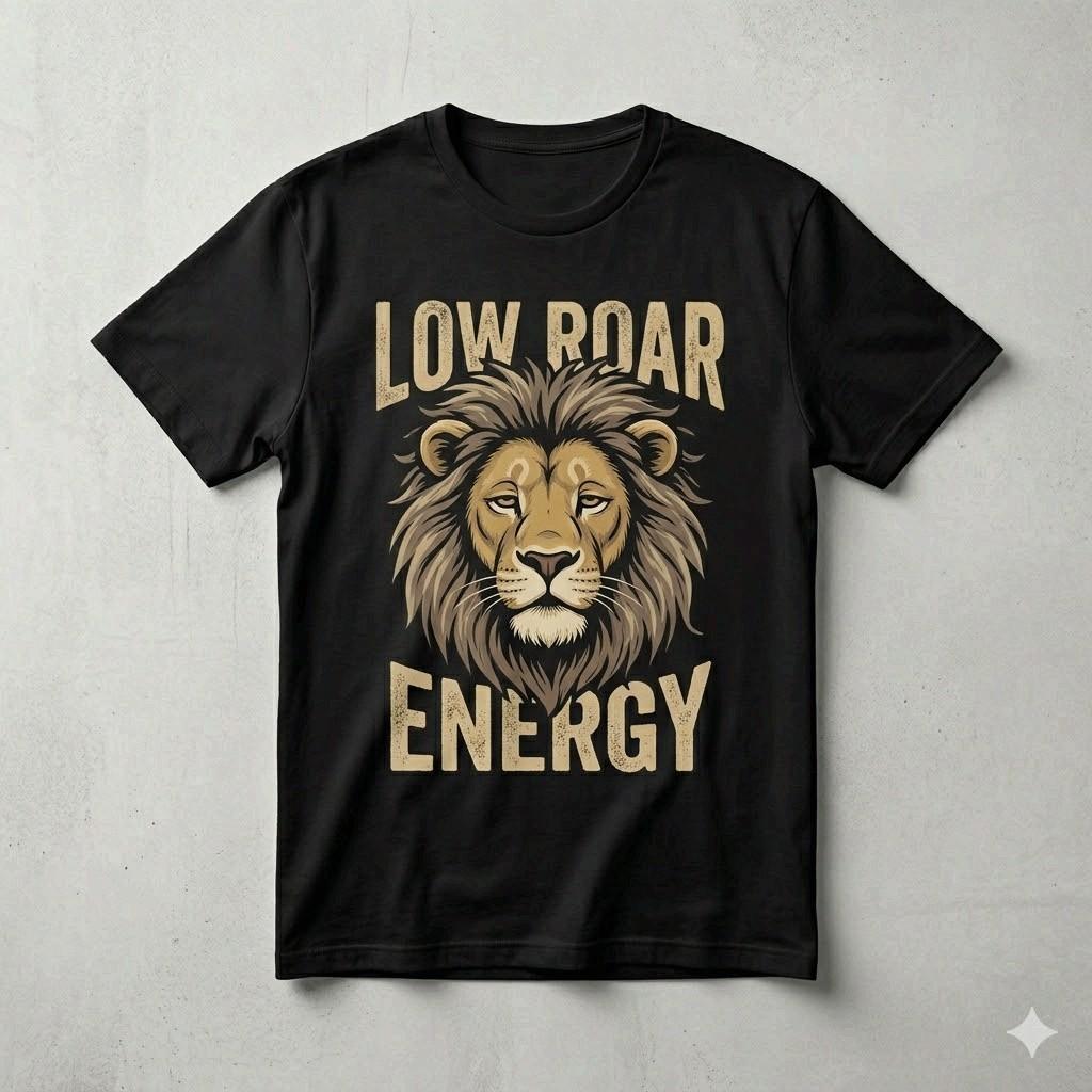Low Roar Energy Shirt Funny Father s Day Lion Dad Gift Tee S