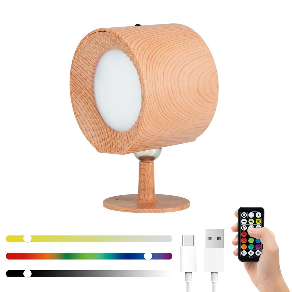2024 Innovative USB Rechargeable Magnetic Wall Lamp with Remote Control - Three-Color Dimmable Night Light