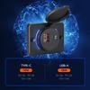 Enchufe Cargador de Coche 12-24V 18W PD QC3.0 Puertos de Carga USB para Coche Barco Marino con Luz LED Enchufe de Montaje en Panel de Superficie Plana