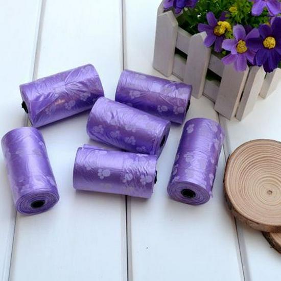 Kotbeutel mit Fußabdrücken von Haustieren – 20 Beutel/Rolle zum Aufsammeln von Hundekot