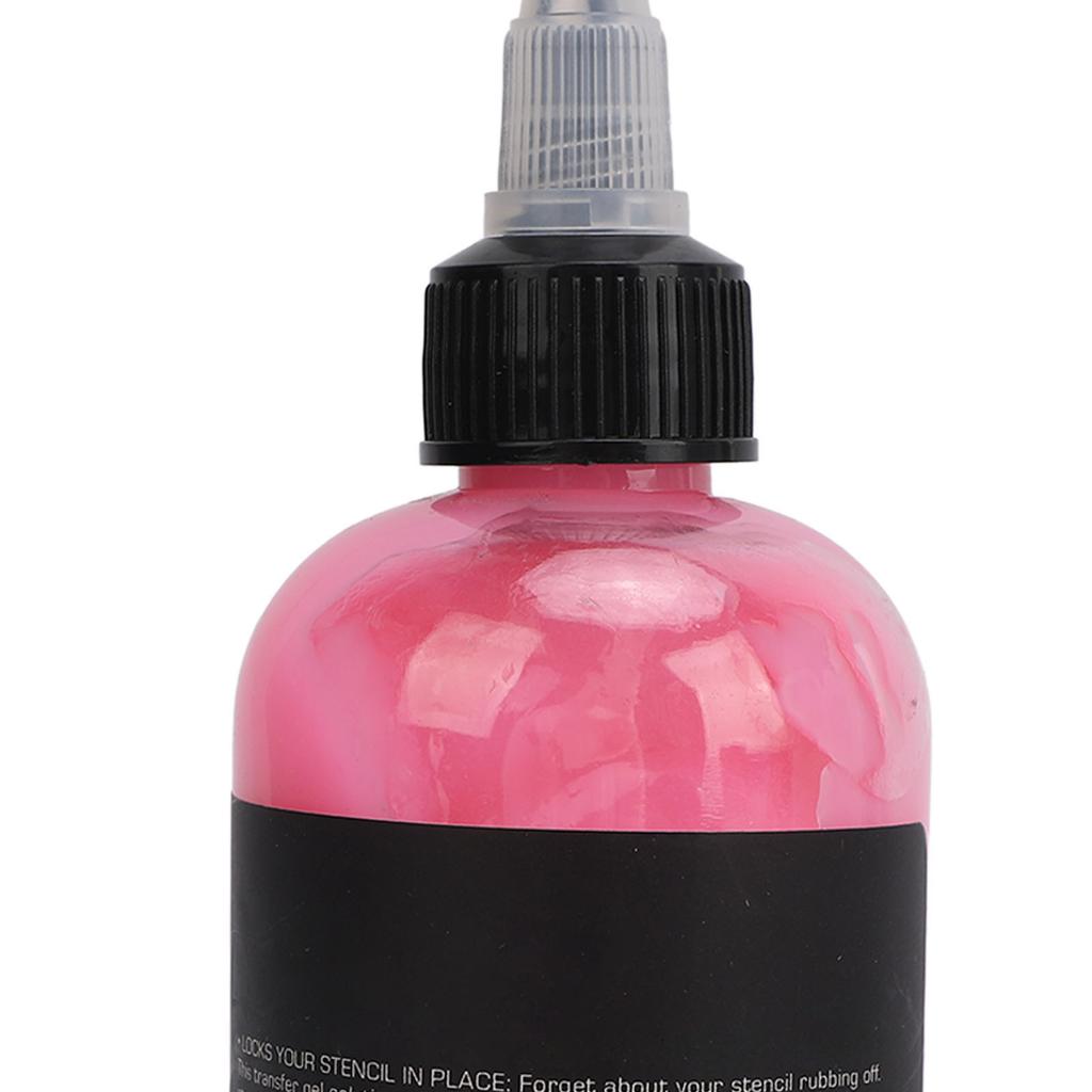 4 Oz Tattoo Transfer Cream Pink Tattoo Stencil Transfer Gel Solution with Spout Tattoo Stencil Soap for Auxiliary Transfer Tattoo