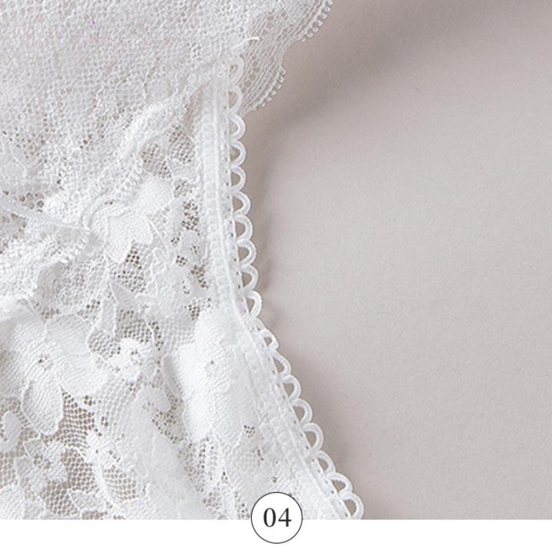 Women Bra Set Sexy Transparent Lingerie Set Underwear Wire-free Low Waist Soft Comfort Ultra-Thin Brassiere Thong