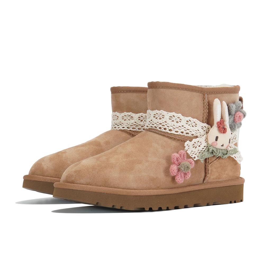 UGG CLASSIC MINI Sheepskin Thermal Abrasion Resistant Slip Resistant Thermal Abrasion Resistant Slip Resistant Short 1016222-CHE(Team210-S-BOX)