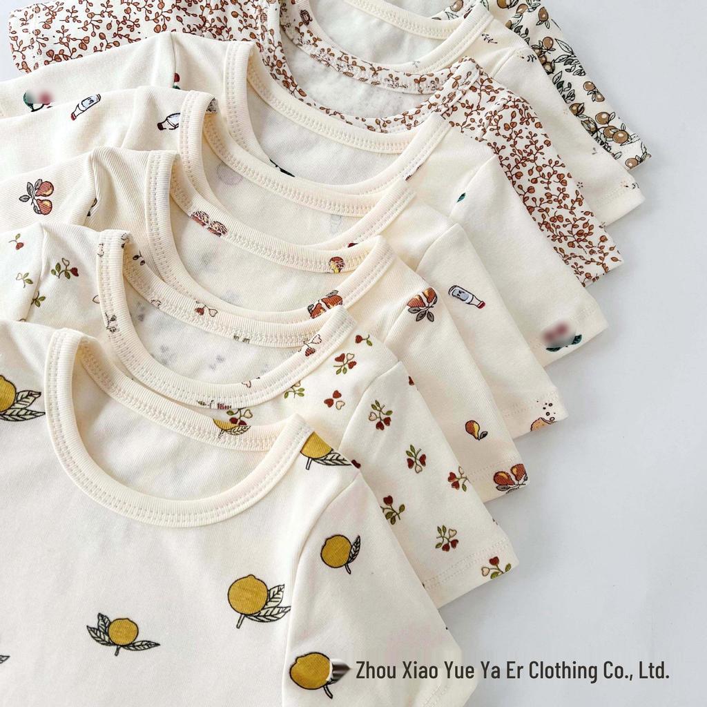 Danish-style Cotton Girls' Summer Pajama Set - Short Sleeve