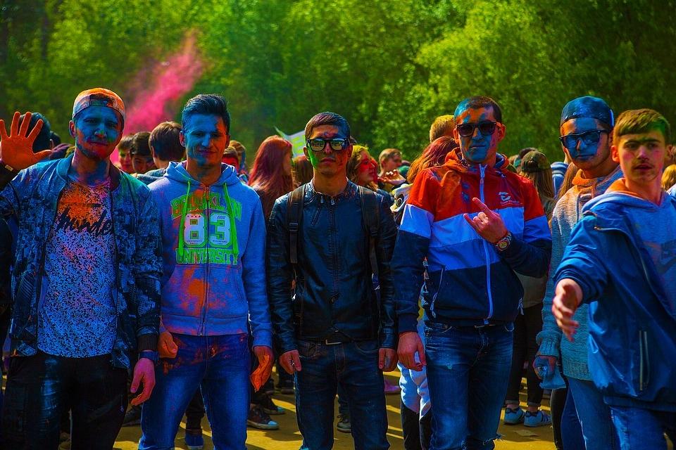 Proszek Holi Heart  Żółty  70 G