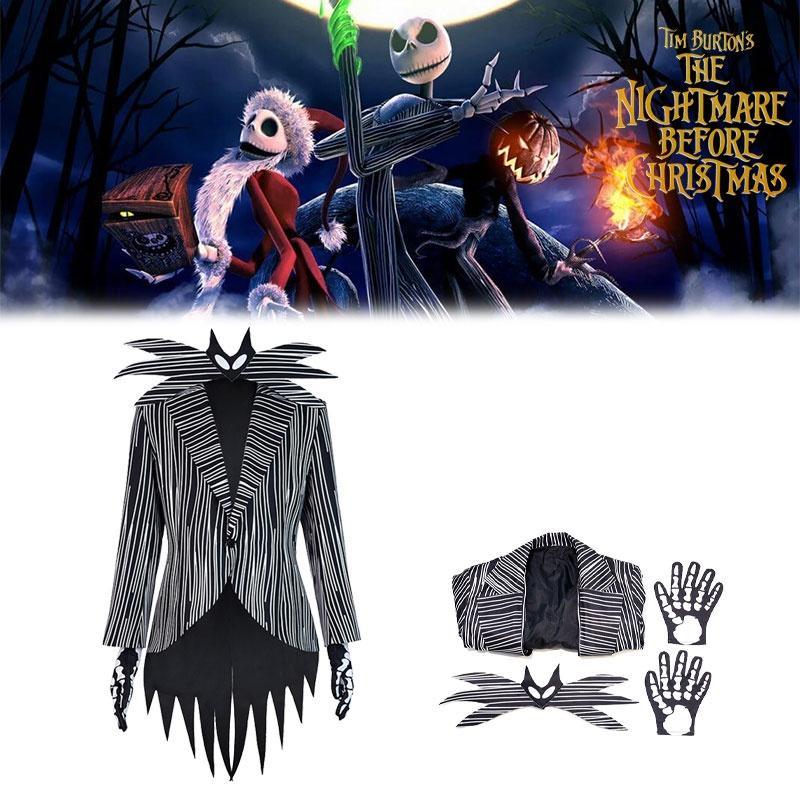 Jack Skellington Cosplay Costume For Men And Women, Perfect For Halloween And Christmas Parties, Xs-xxxl Sizes Available