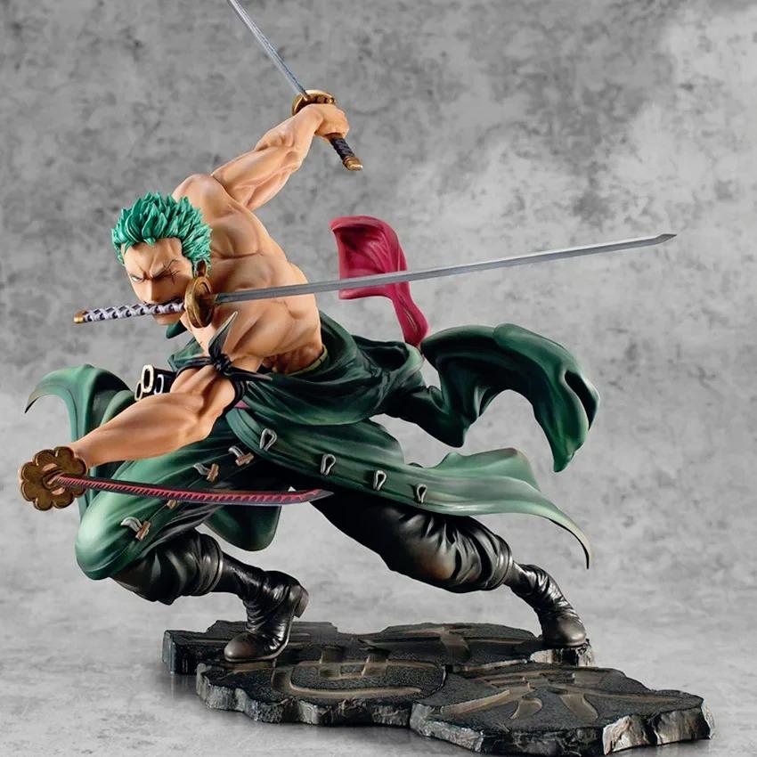 One Piece Luffy Figure Roronoa Zoro Three-blade Sa-maximum Manga Anime Statue Pvc Action Collection Model Toys