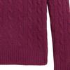 Polo Ralph Lauren Fw24 Slim Fit Cable Knit Crew Neck Solid Color Sweater Men sweater Plum 211581065023-500