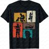Vintage Collage Firefighter Fireman Real Hero Clothing Fashion T-Shirt Summer Short Sleeve Casual for Fireman Tee Top Unisex