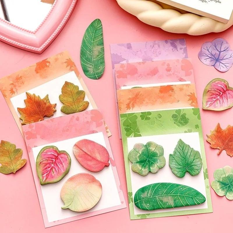 60 vellen Kawaii gekleurde blad memoblokken Eenvoudige scrapbooking sticker Schoolbenodigdheden Post plaknotities Kantoorpapier