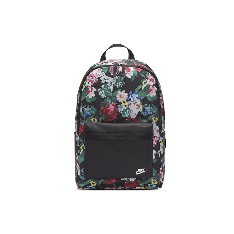Nike Heritage Printed Polyester Backpack Unisex Backpacks Black DB4715-010 Black