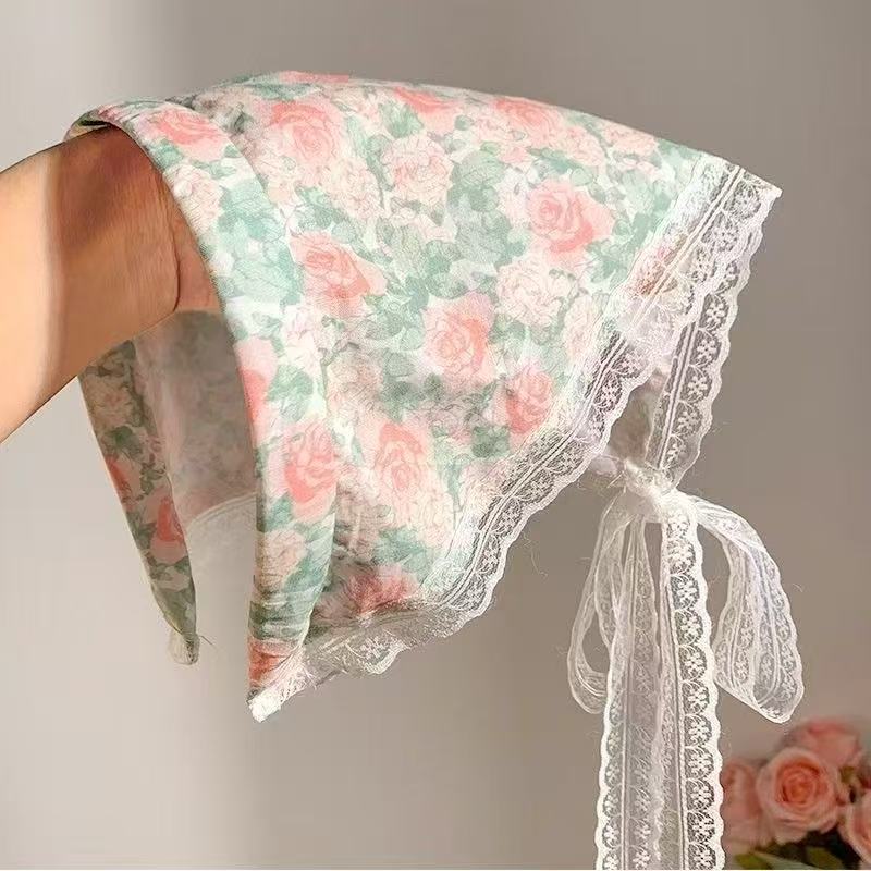 

Scarf Headband French Retro Plaid Sweet And Cute Headscarf One Size