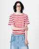 Edenic Ezs3Ts07Rd Marine Stripe Short Sleeve T-Shirt (Red)