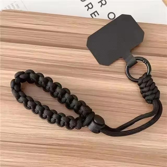Handwoven Adjustable Mobile Phone Universal Case Lanyard Wrist Strap Outdoor Sports Anti-Lost Bracelet Hanging Card Cord Charm