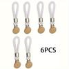 6pcs Towel Clip Set, Multi-Functional Bathroom Hook with Rope, Suitable for Towels and Washcloths, Household Bathroom Storage Accessories
