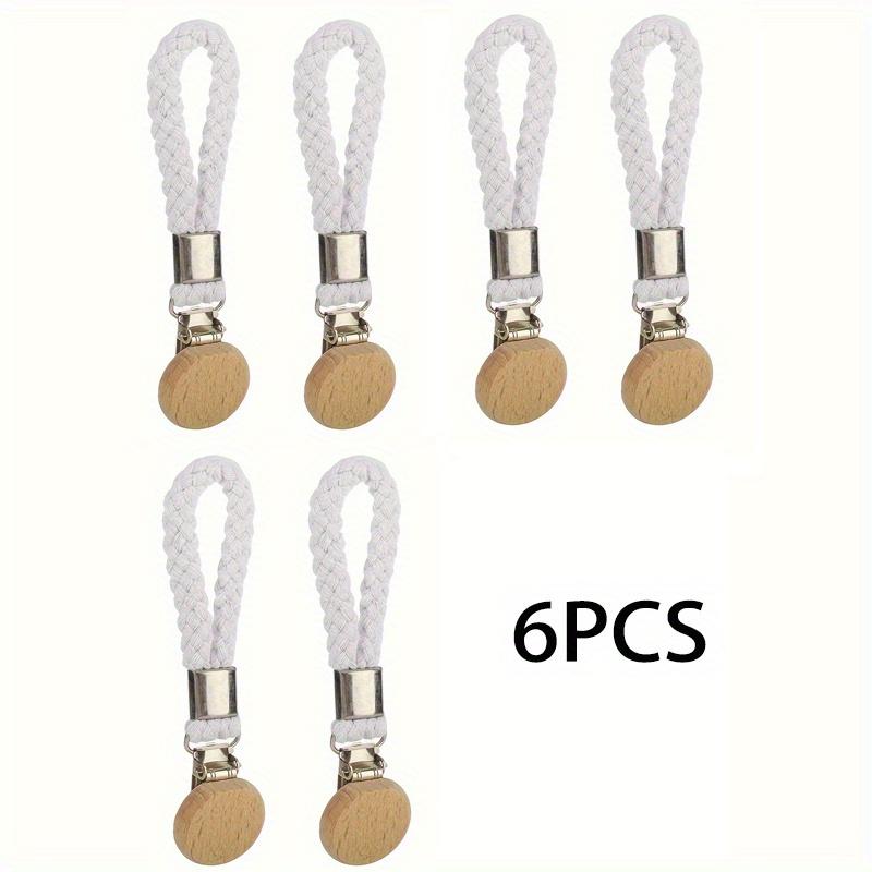 6pcs Towel Clip Set, Multi-Functional Bathroom Hook with Rope, Suitable for Towels and Washcloths, Household Bathroom Storage Accessories