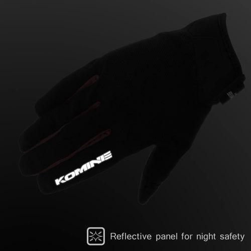 Komine GK-1683 Ride Mesh Gloves for Motorcycles Alecia Black Silver L