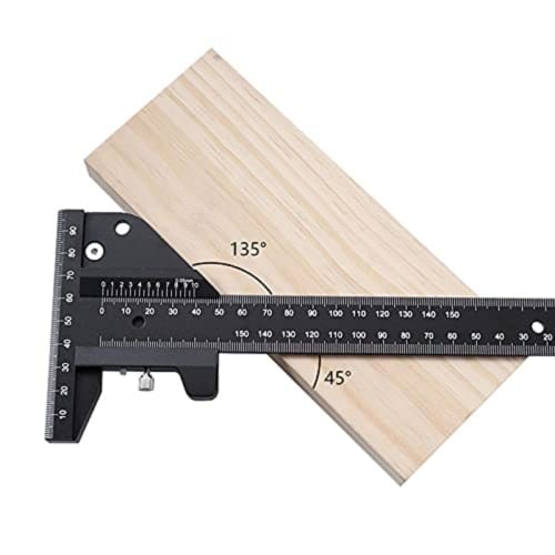 Woodworking Scribing Gauge, T-shaped, Aluminum Alloy, Ideal for Measuring and Accurately Marking DI Angle Gauges, Stable and Lightweight