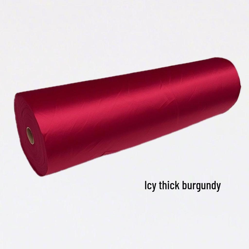 Red Elastic Milk Silk Wedding Decoration Cloth for Stair Railings, Hallway, and Indoor Ceilings