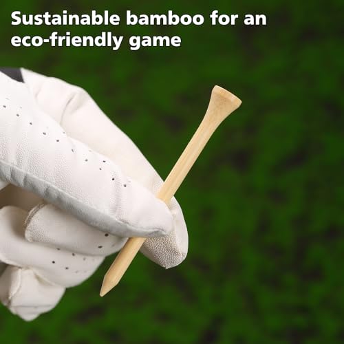 Natural Bamboo Golf Tee 100 Pcs 83mm