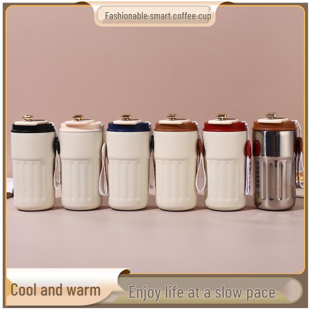 Premium 316 Stainless Steel Thermos: Temperature-Display Portable Vacuum Coffee Cup with Business Meeting Laser Engraving Gift Option