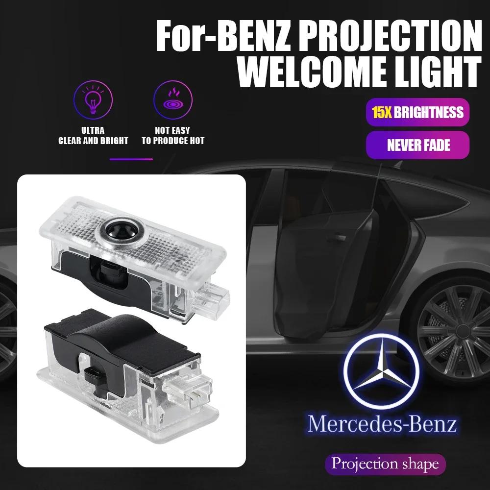 

2PCS Wireless Car Door Welcome Light LED Shadow Projector Lamp For Mercedes Benz AMG E-class A207 C207 CLA W117 CLS W218 W219