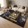 Custom Rug Pittsburgh Penguins Pattern Print Name Text Soft Non‑Slip Floor Carpet for Home Indoor Decoration