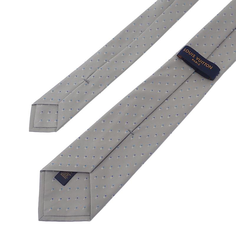 LOUIS VUITTON  M77847 tie gray silk mens