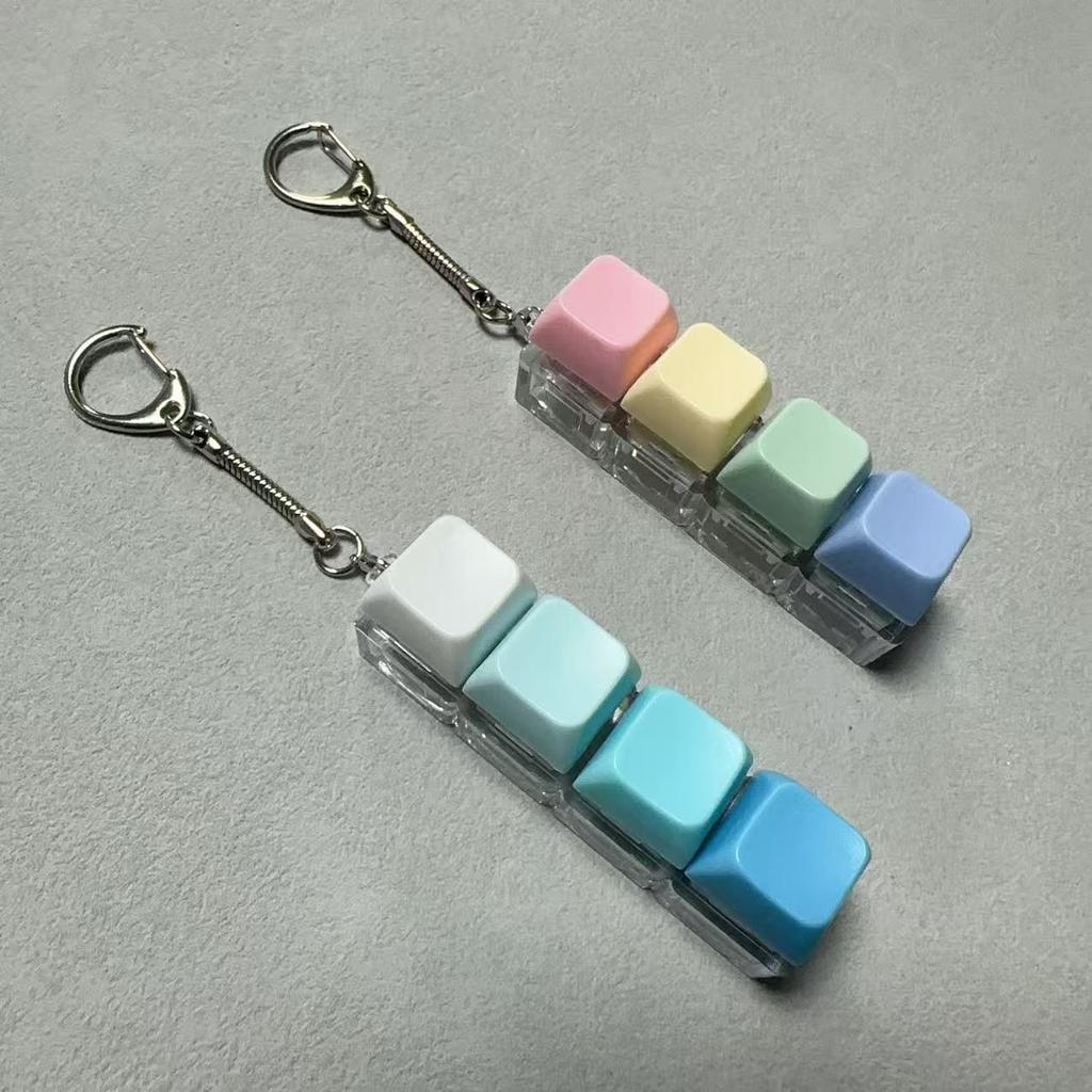 Unzip shaft body Quiet mute keycap Decompression mechanical keyboard Quiet shaft Soft keychain Unzip button