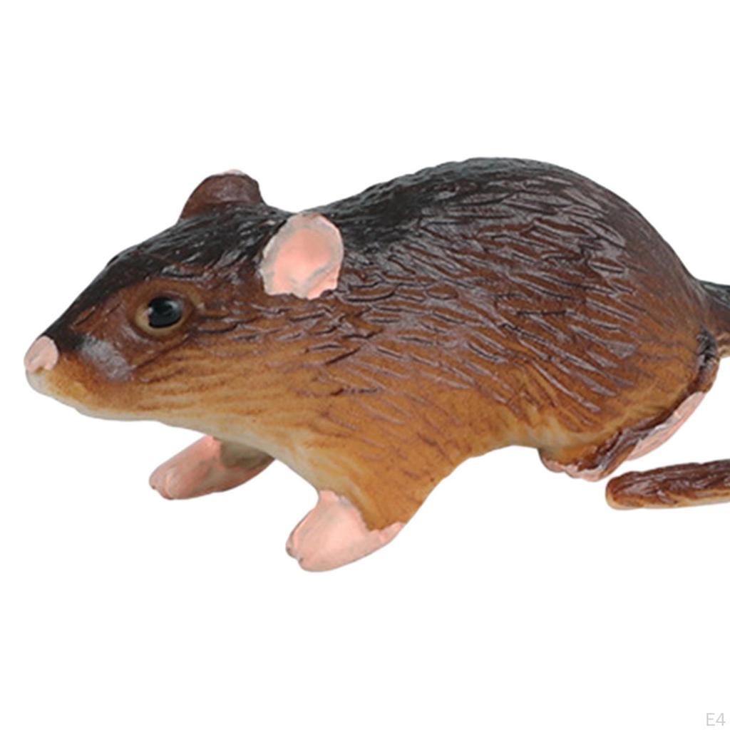 Mice Toy Model Fake Rat Pranks Props Educational Simulation Animals Figurines for Cake Topper