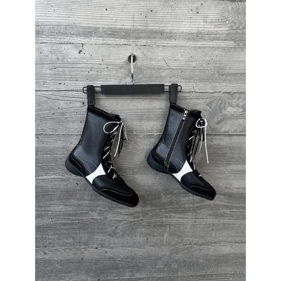 Cowhide Version~ Inner Height Increase 5cm Retro Martin Boots Women's Small Short Boots Sports Style Boots High Top German Training Shoes Boxing Boots