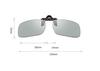 PLOPLO Photochromic Clip-On Sunglasses for Wearing Over Glasses, Polarized, Flip-Up Clip-On Style, Polarized Lenses, Clip-on Sunglasses (Black)