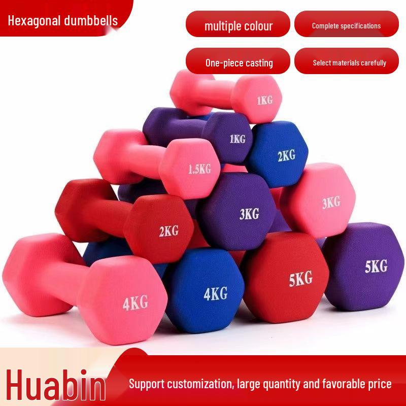 Dipped Plastic Dumbbells for Home & Commercial Fitness - Suitable for Yoga, Exercise, Men & Women