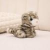 Gray And Adorable Yellow Plush Cat Doll With Realistic Patterns For Kids Collectors And