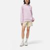 Li Ning Sports Lifestyle Series Pattern Printed Fleece Warm Loose Pullover Hoodie Women Hoodies Lotus-Pink-Purple AWDT820-5