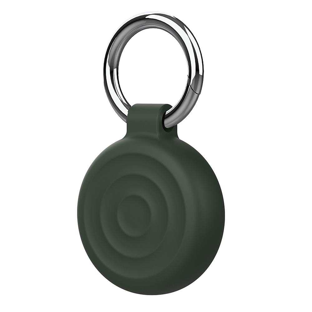 AT-66 For AirTag Locator Protective Case Waterproof Shockproof Tracker Silicone Cover with Keychain