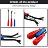 Universal Auto Repair Tool Kit: Includes Car Door Panel Clip Remover, Audio Modifier, Headlight Opener, and Screwdriver Pliers.