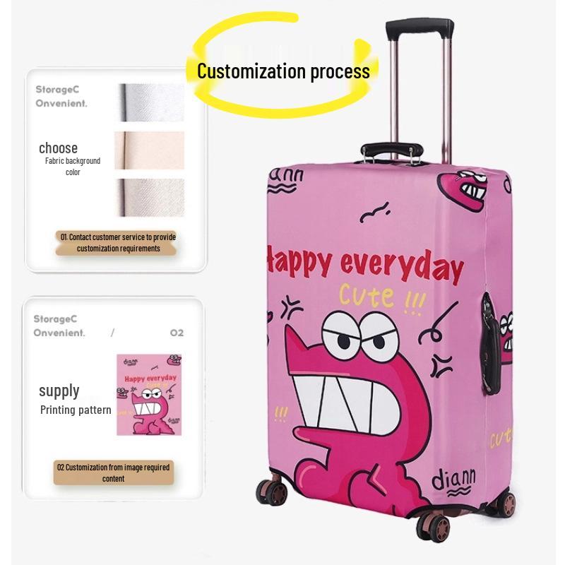 Durable Elastic Luggage Protector: Thick, Wear-Resistant Suitcase Cover (22/24/26 Inch), Customizable Logo