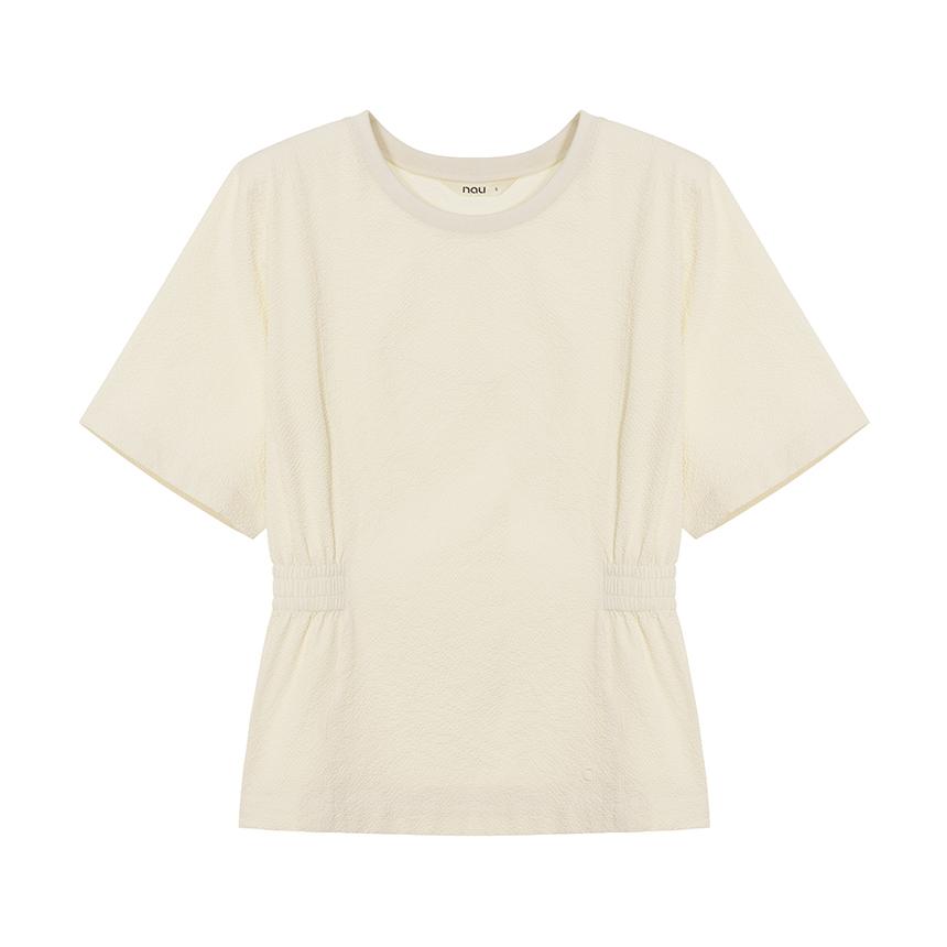 nau W Seersucker Short Sleeve T-Shirt Lemon