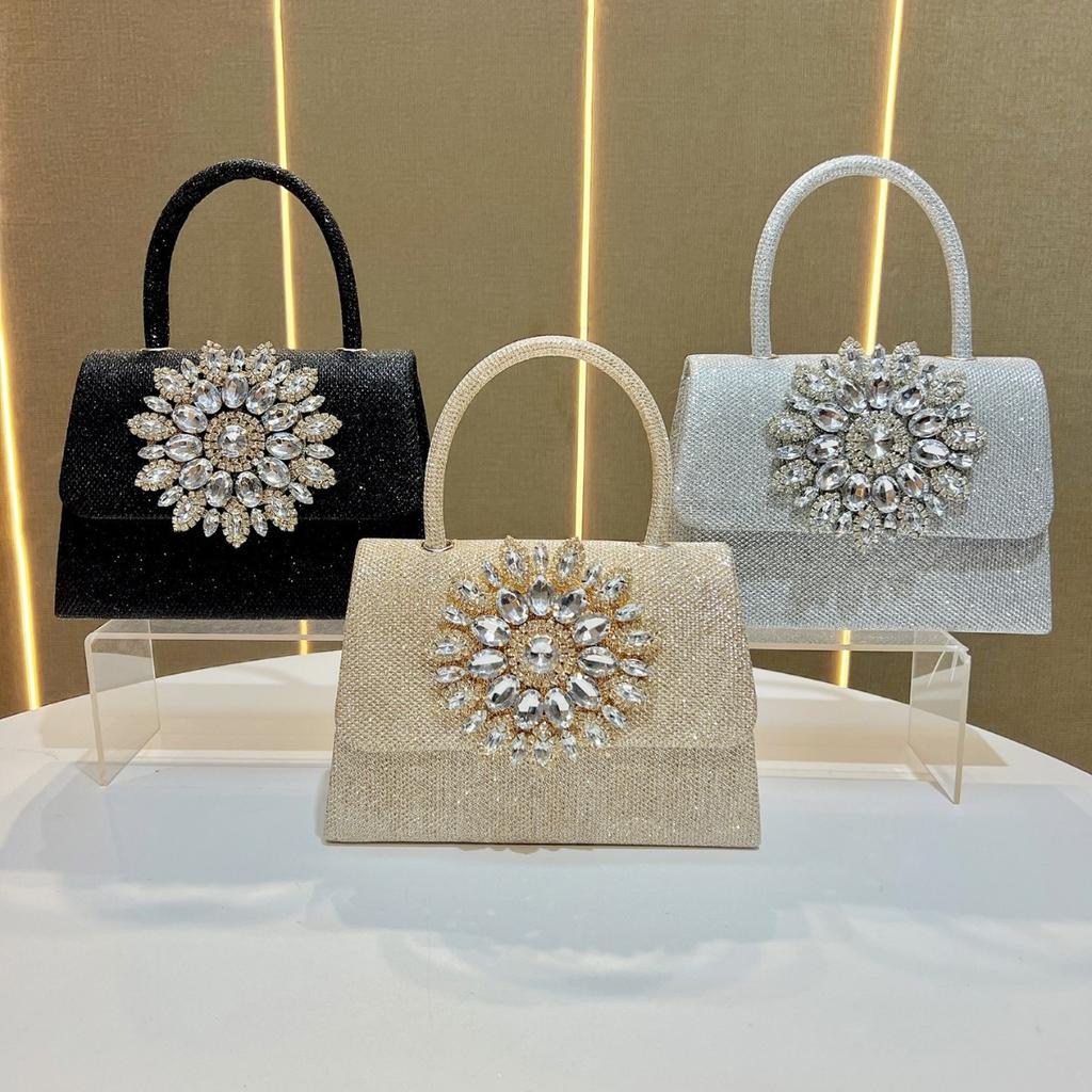 New Fashion Women Bag,Vintage Rhinestone Chain Square Bag,Diamond Handbag Crossbody Evening Bag
