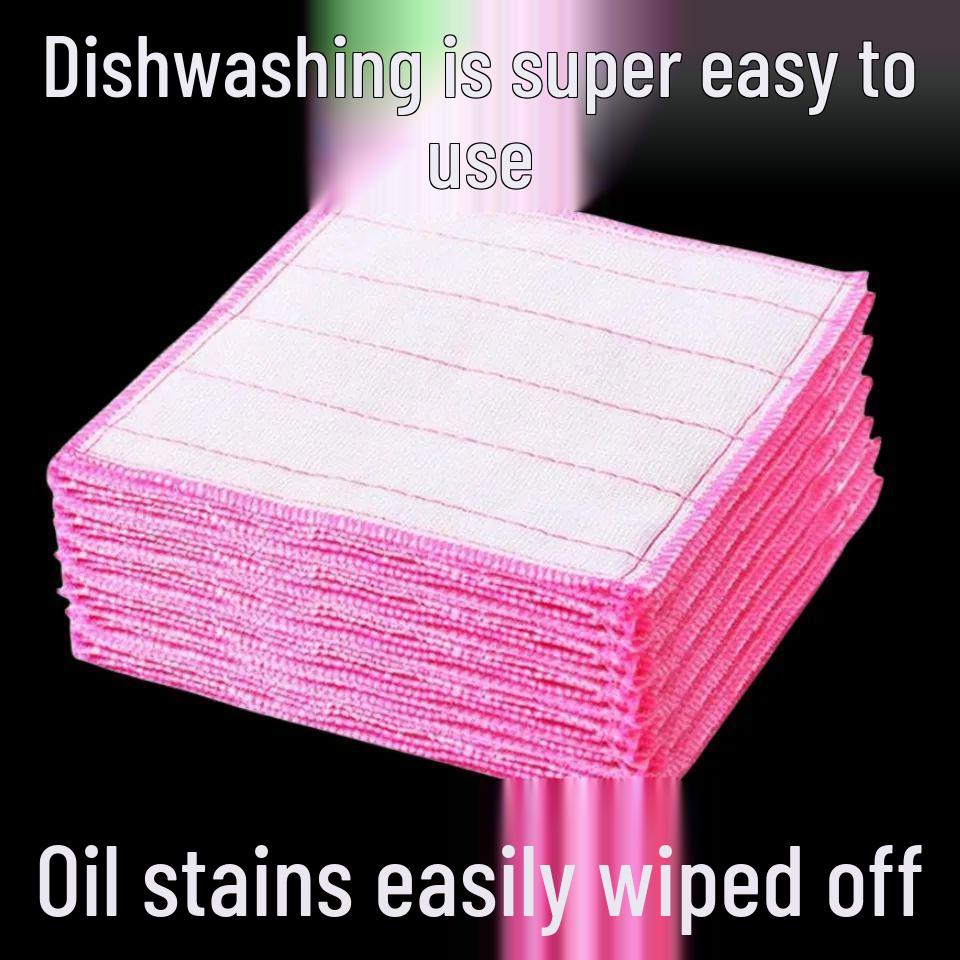 Thickened Cotton Yarn Oil-Absorbent Non-Stick Dishwashing Cloth