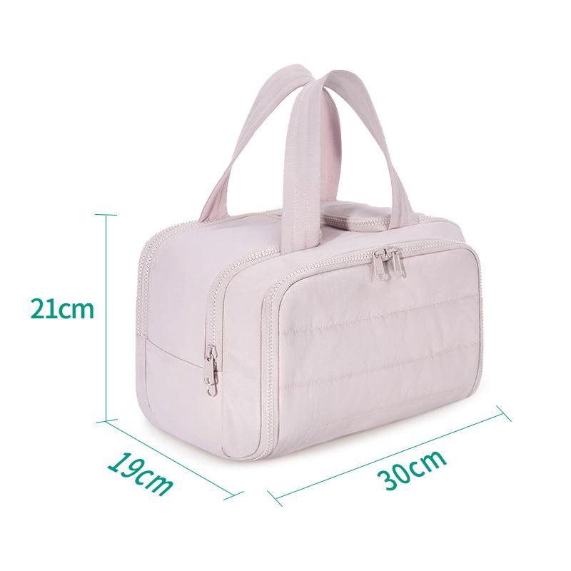Lightweight Wide-Opening Handheld Makeup Bag – Stylish and Puffy Cosmetic Storage