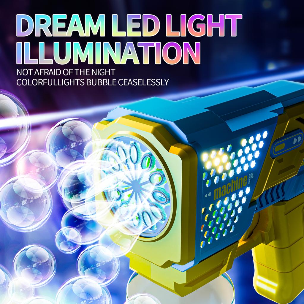 New Space Electric Automatic Bubble Machine Bubble Gun Summer Beach Bathing Outdoor Games Children Fantasy Kids Bubble Toy