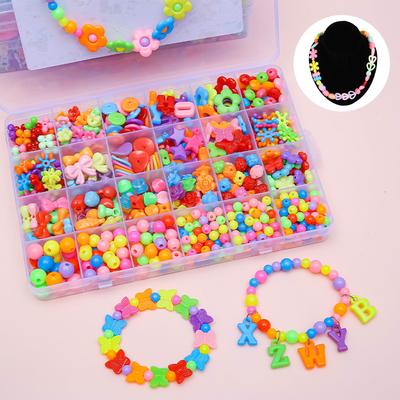 1 Set 24 Grid DIY Bracelet Making Kit Handmade Beads Toys For Children With Accessories Necklace Jewelry Making Creative Toys