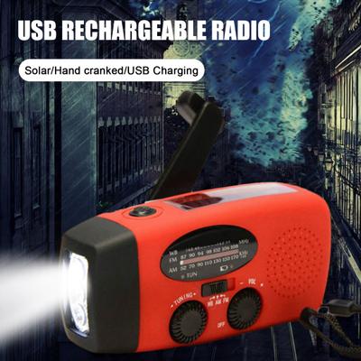 LED El Feneri SOS Alarm Hava Durumu Tahmini Acil Durum Kurmalı AM/FM Radyo USB Cep Telefonu Şarj Cihazı