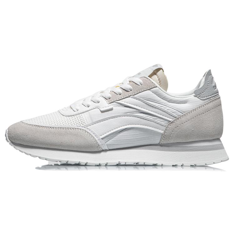 New LiNing ChengFeng Cushioned Anti Slip And Wear Resistant Lightweight Low Top Running Shoes Men's Mist White AGCR195-3
