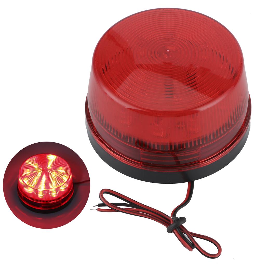 Lampe d'avertissement à LED stroboscopique d'urgence Lampe de signalisation DC12V Lentille rouge pour camping-car Caravane Camion