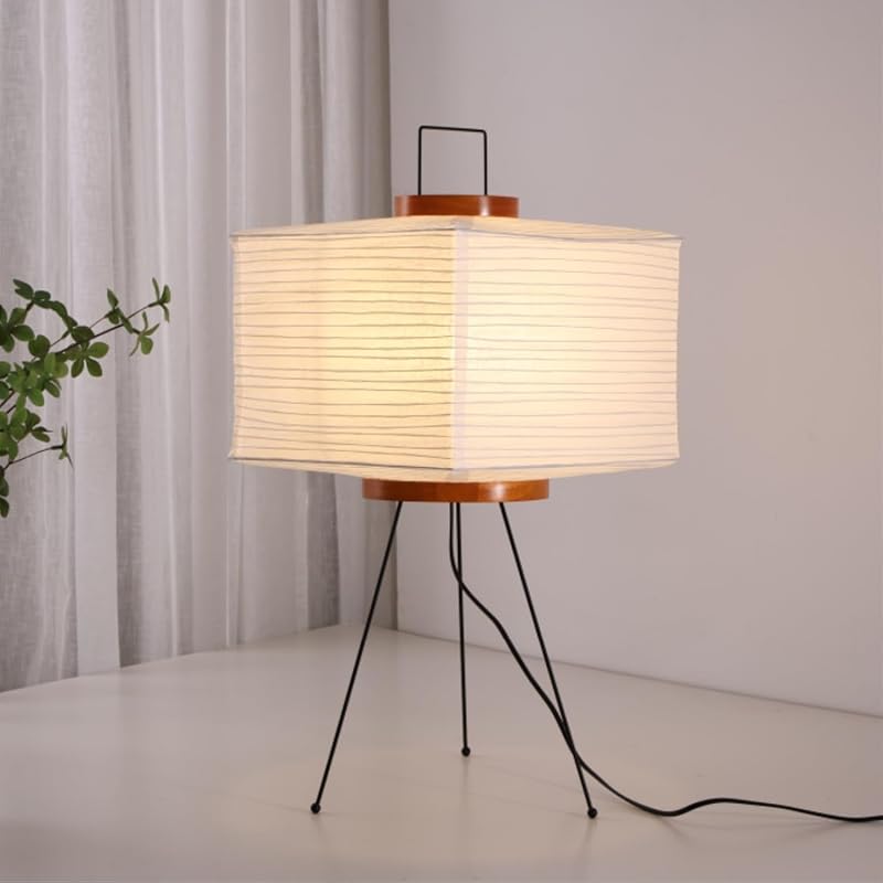 Table Paper Lamp, Paper Floor Lamp Style Design, Paper Lantern Lamp for Bedroom/Living Room/Office Soft Light, Noguchi Lamp for Establishing A Warm
