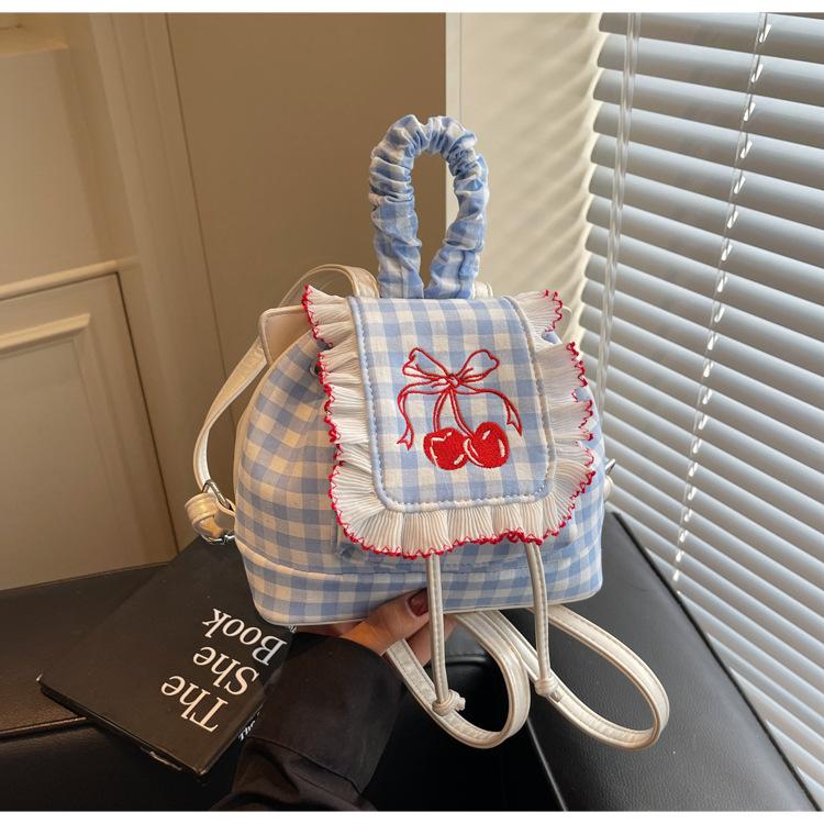 

Милий міні-рюкзак, милий вітрозахисний рюкзак, жіночий дівочий мереживний шкільний рюкзак.