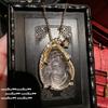 Ancient Gold Chiseled Proverbs Tube Diamond Bracelet, New Chinese Style, Fulu Baby Buddha Retro Crystal Necklace, Set